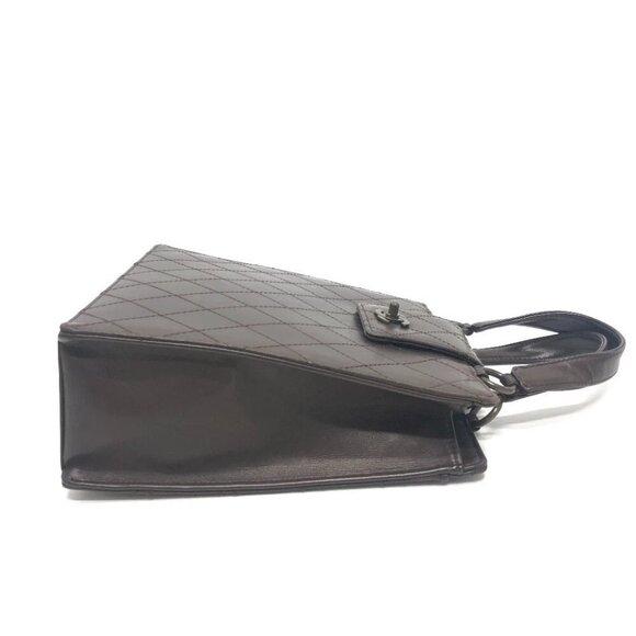 CHANEL Matelasse Turn lock Handbag Bag Backpack Hand Bag Calfskin Brown - Picture 3 of 13